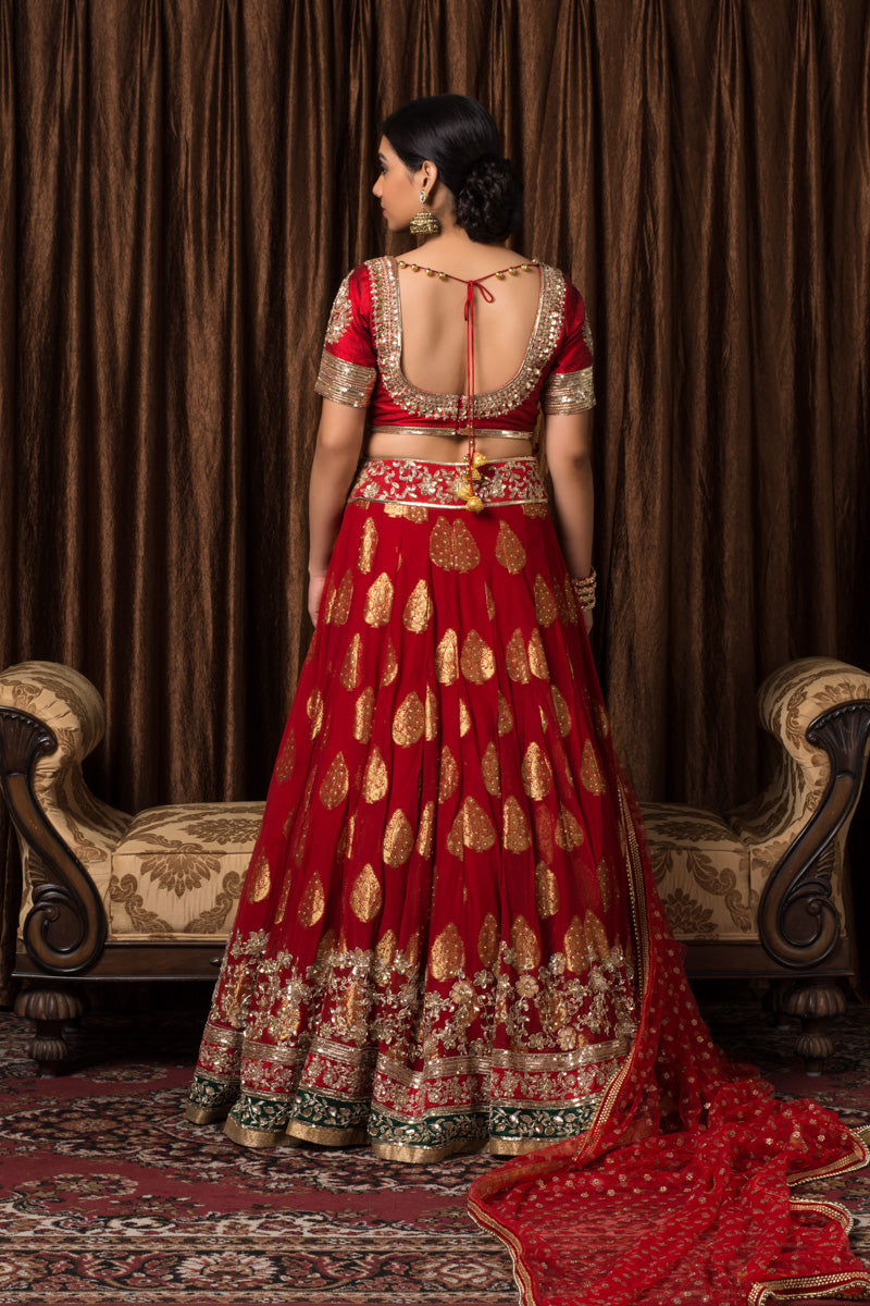 SINDOOR RED LEHENGA SET
