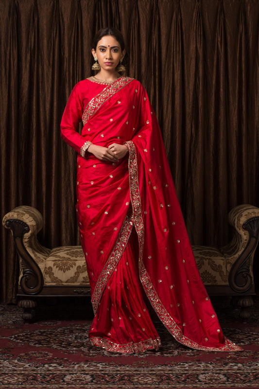 Sindoor Red Pure Silk Sari